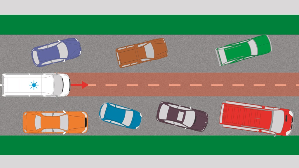 Ermöglichten die Fahrer in der gegebenen Situation eine freie Durchfahrt für die Blaulichtfahrzeuge, indem sie vorschriftsmäßig die sog. Rettungsgasse bildeten?